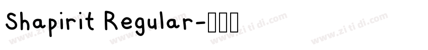 Shapirit Regular字体转换